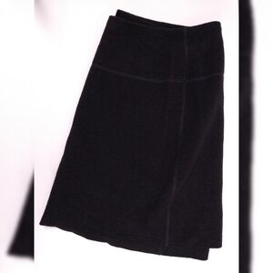 Anne Klein II black wool blend wrap skirt size S